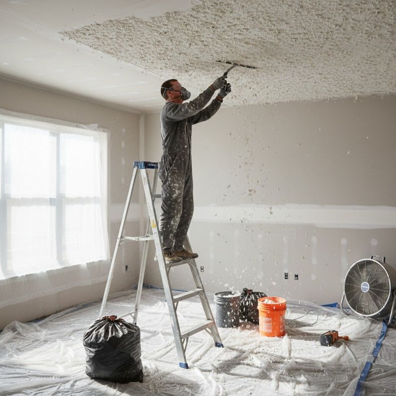 Knockdown Ceiling Removal in Salt Lake City, UT